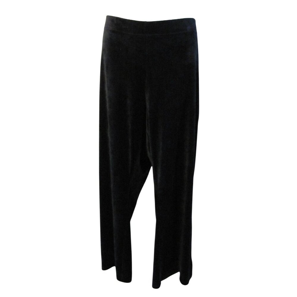 Any Body 3X Black Velour Lounge Pants Soft Stretch